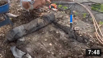 Vlog 20 Catchup to June 5. Mostly goofing around on perimeter
un-fabricating/un-driplining.

Notes:

 * lessons learned: Water flows downhill. And if you make low points on a clay
   cookie sheet n add water, you made canals.
 * Fabric was initially added around perimeter to stop weeds from outside coming
   in for first few years. Need to remove so that worms and moisture can reach
   lower so that magic can happen. Taking soil off of fabric to fill in canal
   pathways to fix that problem, rest gets roter-tilled back into the
   de-fabriced clay.

Mulch Gardening
[/the-ferment-farm/posts/categories/mulch-gardening]
Guides
[/the-ferment-farm/posts/categories/guides]